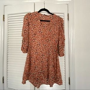 SOLD Zara floral puff sleeve dress